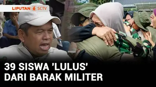 VIDEO: 39 Siswa 'Lulus' dari Barak Militer, Janji Tak Berbuat Nakal Lagi