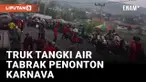 2 Orang Tewas, Truk Tangki Air Tabrak Kerumunan Penonton Karnaval 17-an di Mojokerto