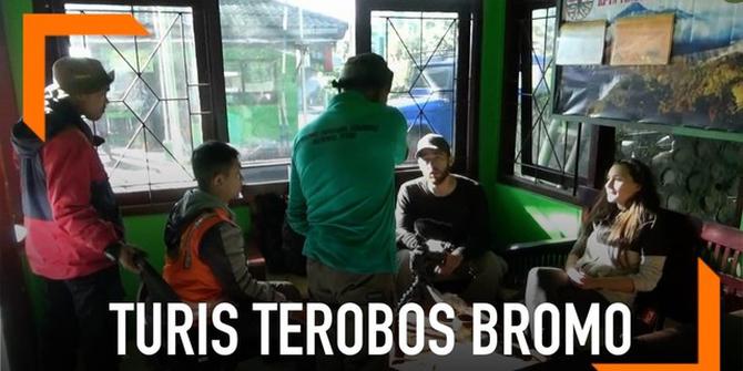 VIDEO: Lagi, Turis Asing Terobos Jalur Masuk ke Kawah Bromo