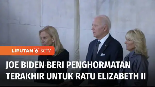 Presiden Amerika Serikat Joe Biden memberikan penghormatan kepada mendiang Ratu Elizabeth II. Rencananya Joe Biden juga akan menghadiri upacara pemakaman kenegaraan Ratu Elizabeth II.