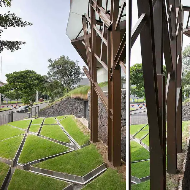 Arsitektur Rumah Kontemporer dengan Material Corten Steel Super Keren