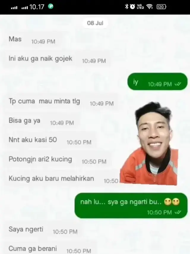 7 Chat Orderan Absurd Penumpang Ojek Online Ini Bikin Geleng Kepala