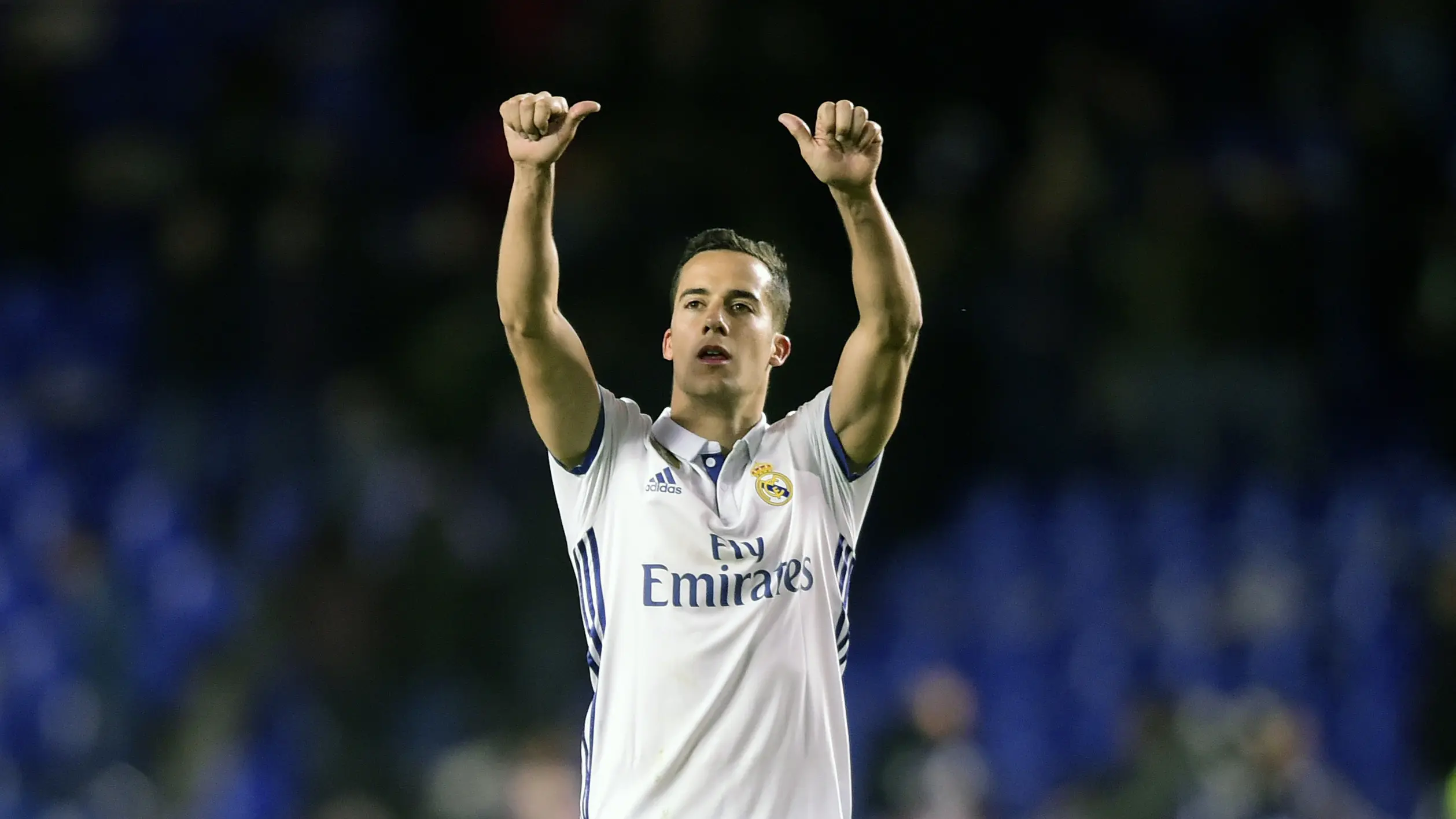 Pemain Real Madrid, Lucas Vazquez mengoleksi tiga gol untuk timnya, gol tersebut membawanya masuk dalam daftar delapan besar top scorer Los Blancos. (AFP/Miguel Riopa)