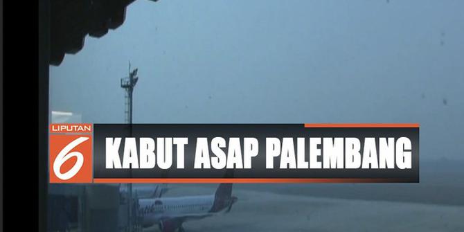 Kabut Asap, Jarak Pandang di Bandara Palembang Hanya 200 Meter