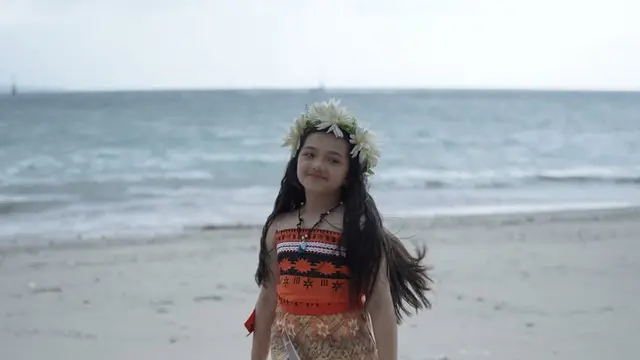 Arsy Totalitas Cosplay Jadi Moana di Pesta Ulang Tahun ke-10, kompak dengan Ashanty. [@ashanty_ash]