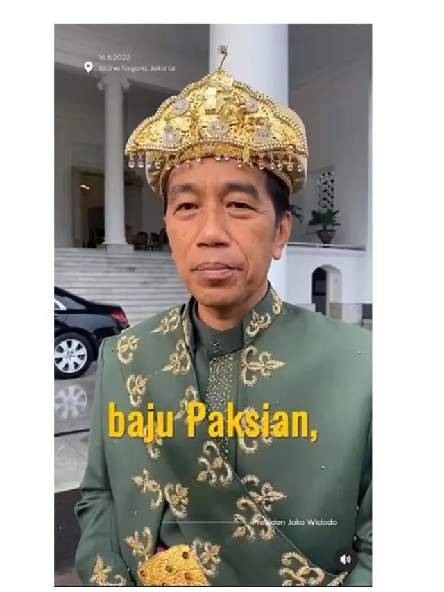 8 Potret Presiden Jokowi di Pidato Kenegaraan 2022, Pakai Baju Adat Bangka Belitung