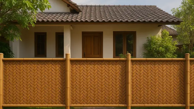 Desain Pagar Bambu Sederhana Depan Rumah/Ilustrasi gambar AI