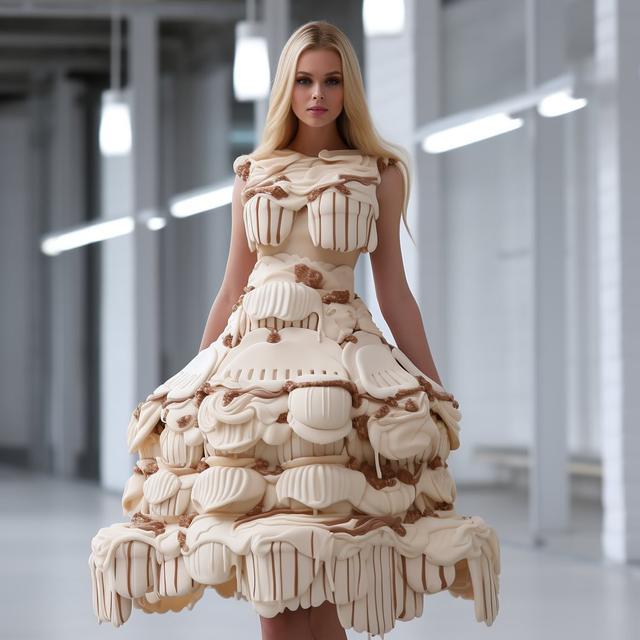 6 Editan Foto Gaun Fashion Show Bentuk Makanan Ini Bikin Lapar Lihatnya