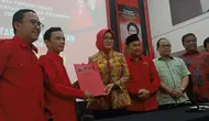 Airin Rachmi Diany Mengembalikan Formulir Bacagub Banten ke PDI Perjuangan. (Rabu, 01/05/2024). (Yandhi Deslatama/Liputan6.com)