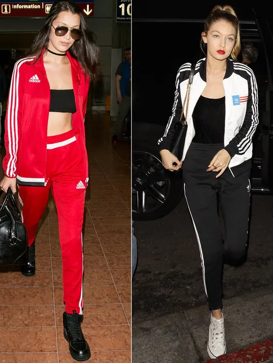 Nah! Satu lagi nih momen kompak saat mereka pakai Adidas tracksuits. Cantik mana, girls? (AKM GSI; MARC PIASECKI/GC IMAGES/InStyle)