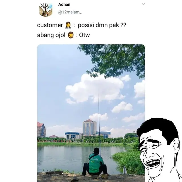 Potret Kocak Driver Ojek Online Belum Dapat Orderan Ini Bikin Tepuk Jidat