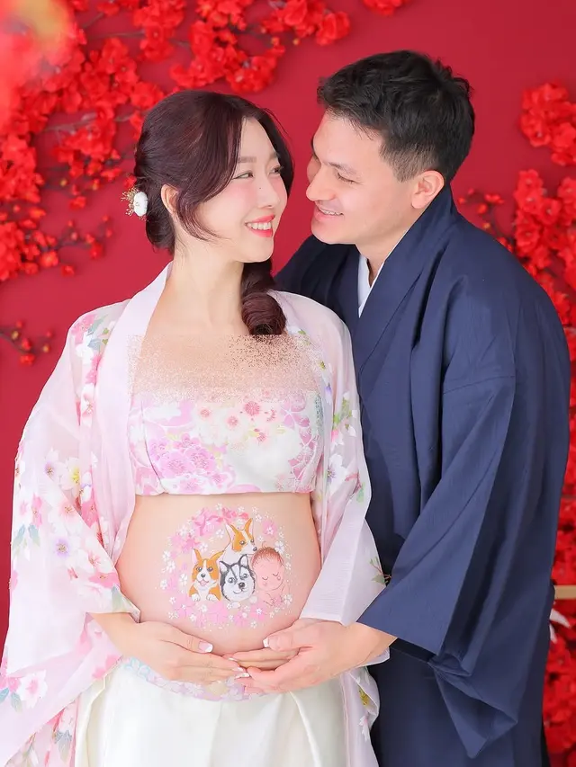 6 Potret Maternity Shoot Influencer Sunny Dahye, Bernuansa Jepang Estetik