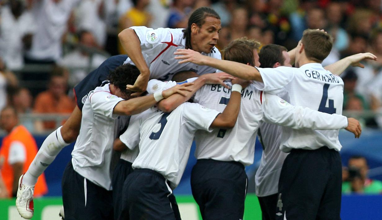 The Three Lions sukses melenggang ke babak perempat final dan berhadapan dengan Portugal. (AFP/Adrian Dennis)