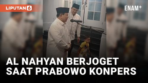 VIDEO: Kocak! Al Nahyan Berjoget Girang saat Prabowo Bicara di Konferensi Pers
