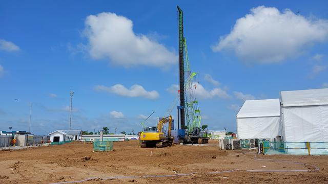 Menteri BUMN Erick Thohir menyaksikan langsung groundbreaking gedung baru milik PT Bank Negara Indonesia (Persero) Tbk atau BNI di kawasan Pantai Indah Kapuk (PIK) 2, Tangerang, Banten.