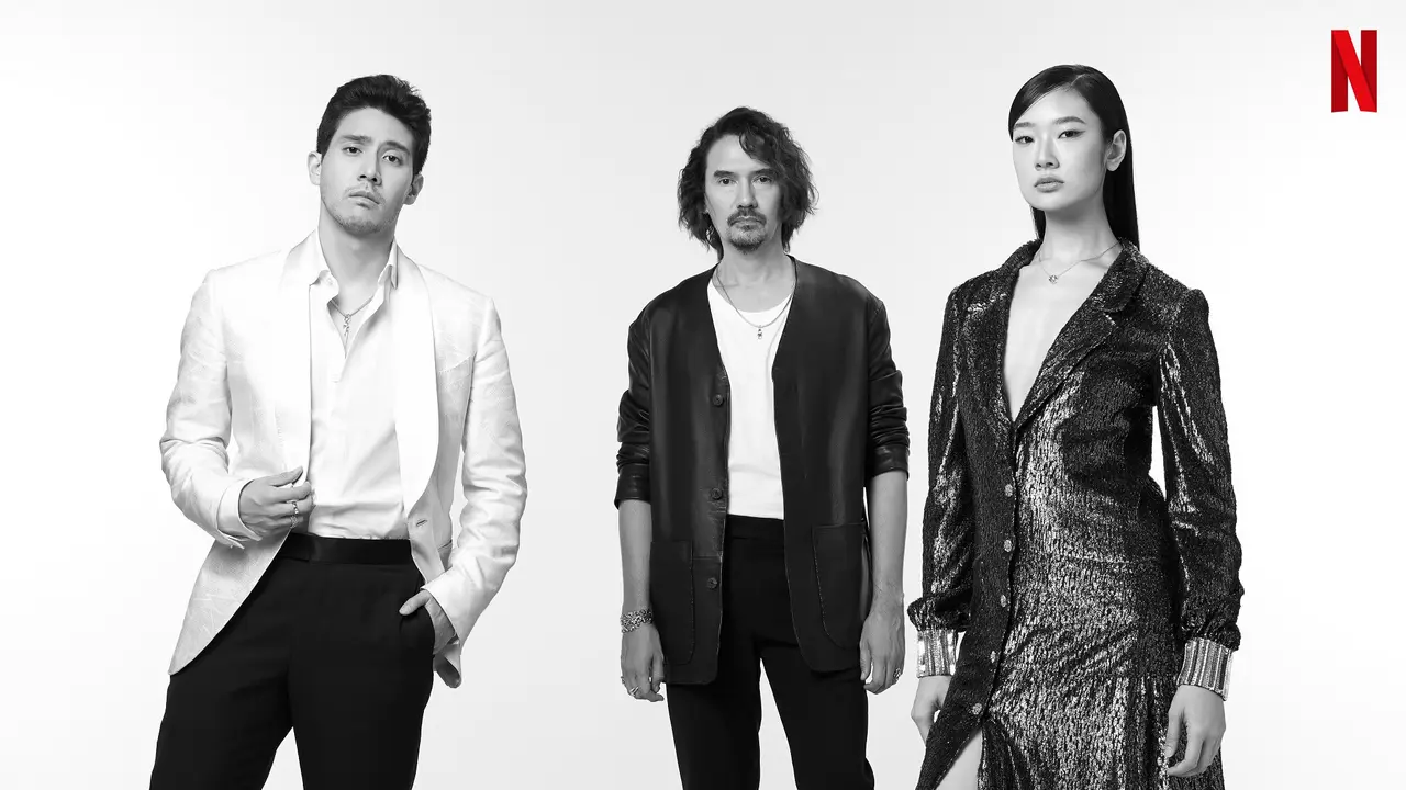 Tiga bintang utama film "Hunger" Gunn Svasti, Peter, dan Aokbab. (Foto: Netflix)