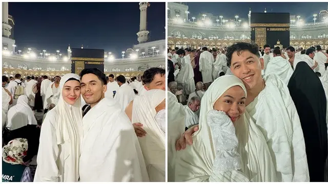 6 Potret Mahalini Umroh Bareng Rizky Febian dan Sahabat, Penampilan Berhijab Bikin Adem
