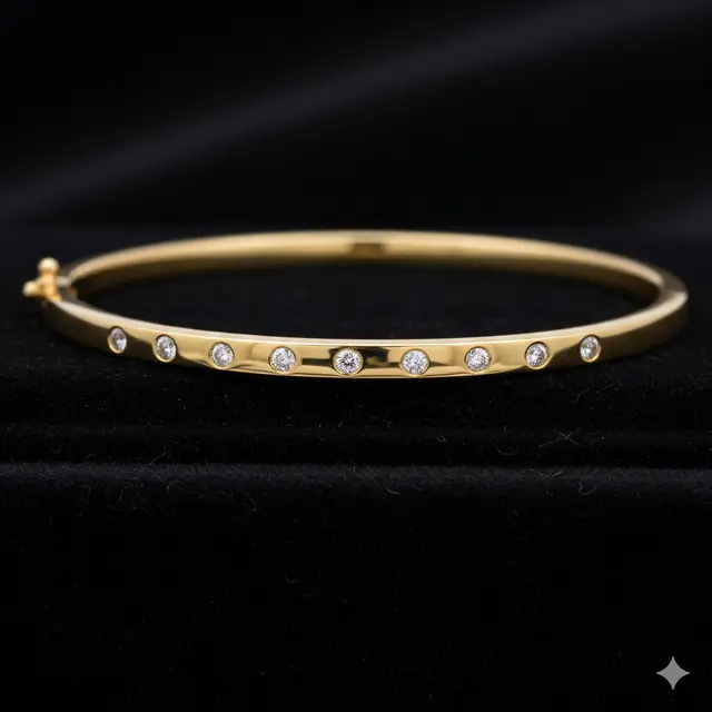 Gelang Emas Tipis Elegan (Foto: Gemini AI)