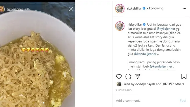 Rizky Billar (Foto: Instagram/@rizkybillar)