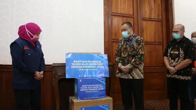 Percepat Penanganan Covid-19, Pelindo 3 Berikan 10.000 Rapid Test Kit kepada Pemprov Jawa Timur