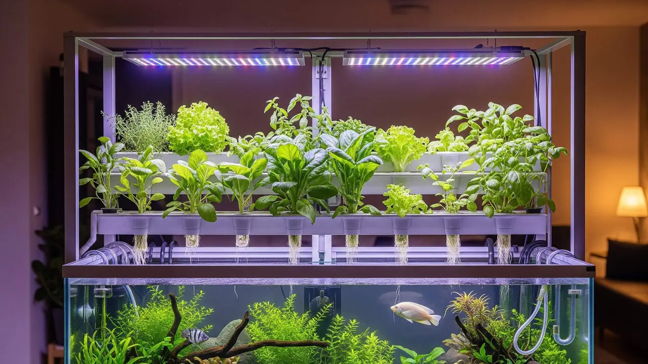 Ide Kebun Hidroponik Indoor Pakai Lampu LED Buat Rumah Minim Sinar Matahari