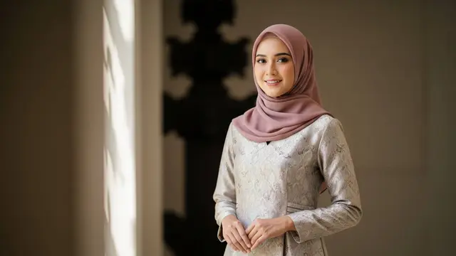 Model Gamis Brokat Klasik dengan Potongan Modern Minimalis