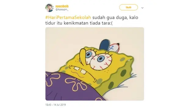 Hari Pertama Sekolah  (Sumber: Twitter/Aalexpm_)