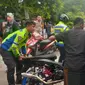 Polsek Kota Barat, Kota Gorontalo berhasil mengamankan belasan motor yang hendak melakukan balap liar (Arfandi Ibrahim/Liputan6.com)