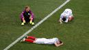Inggris dipaksa pulang kampung setelah takluk 1-2 dari Islandia pada babak 16 besar Piala Eropa 2016, Selasa (28/6/2016) dini hari WIB. (Reuters/Yves Herman)