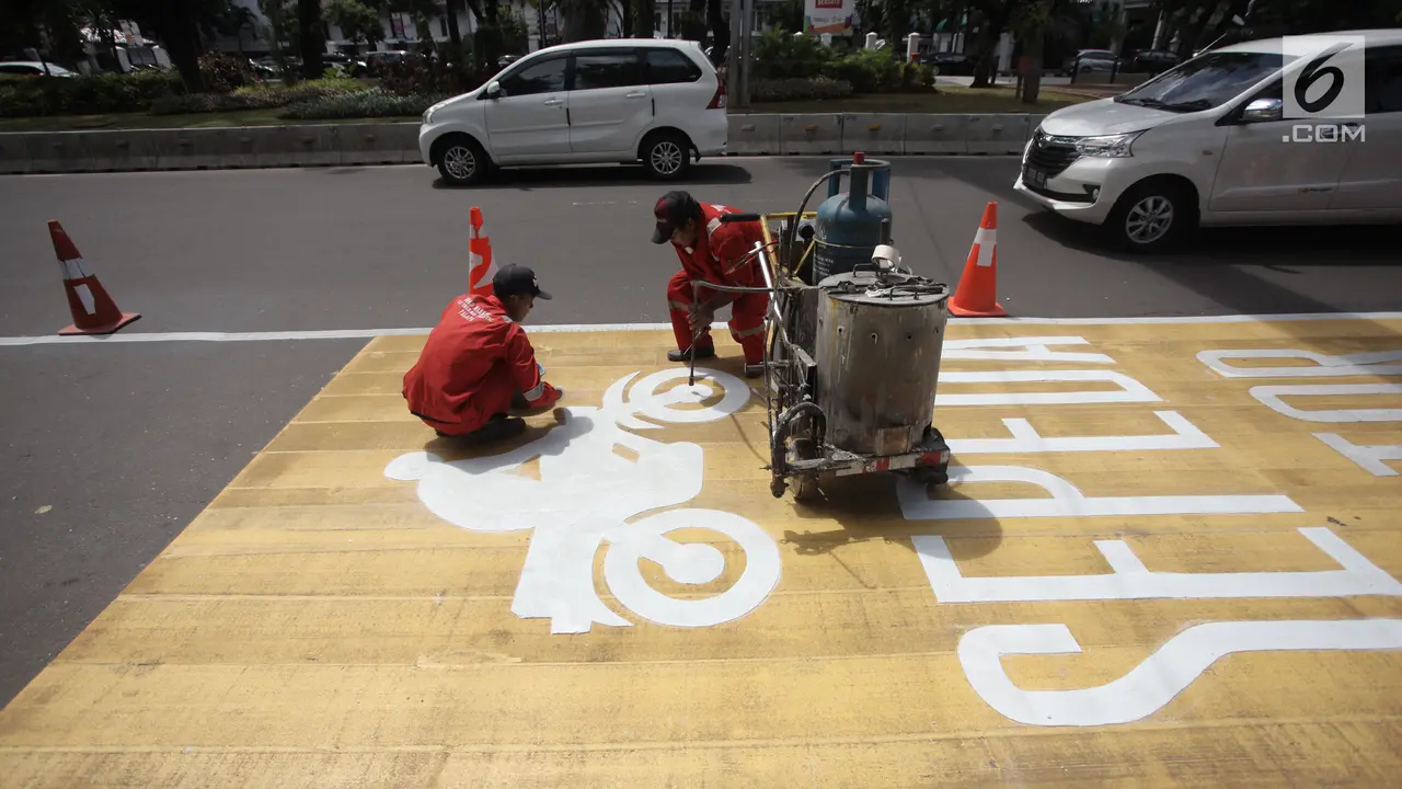 Jalur Khusus Sepeda Motor di Thamrin