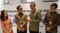 Sertifikasi Sistem Manajemen Mutu ISO 9001:2015 PT Andalan Finance Indonesia. (Pramita/Liputan6.com)
