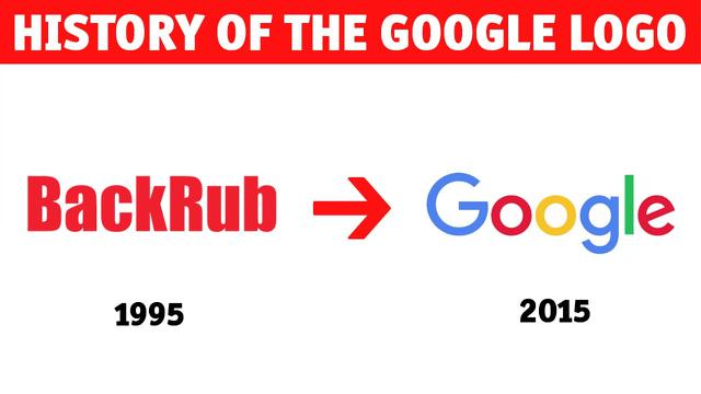 Ilustrasi transformasi logo Google dari BackRub (Youtube/Brands Logo)