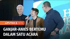 Dua bakal calon presiden yang akan berkontestasi dalam Pilpres 2024, Ganjar Pranowo dan Anies Baswedan bertemu dalam satu acara yang sama di kawasan Kuningan, Jakarta, Sabtu (29/07) malam.