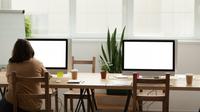 Ilustrasi tempat kerja, cegah penyebaran COVID-19. (Photo by yanalya on Freepik)