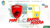 Liga 1 2018 PSM Makassar Vs Barito Putera (Bola.com/Adreanus Titus)