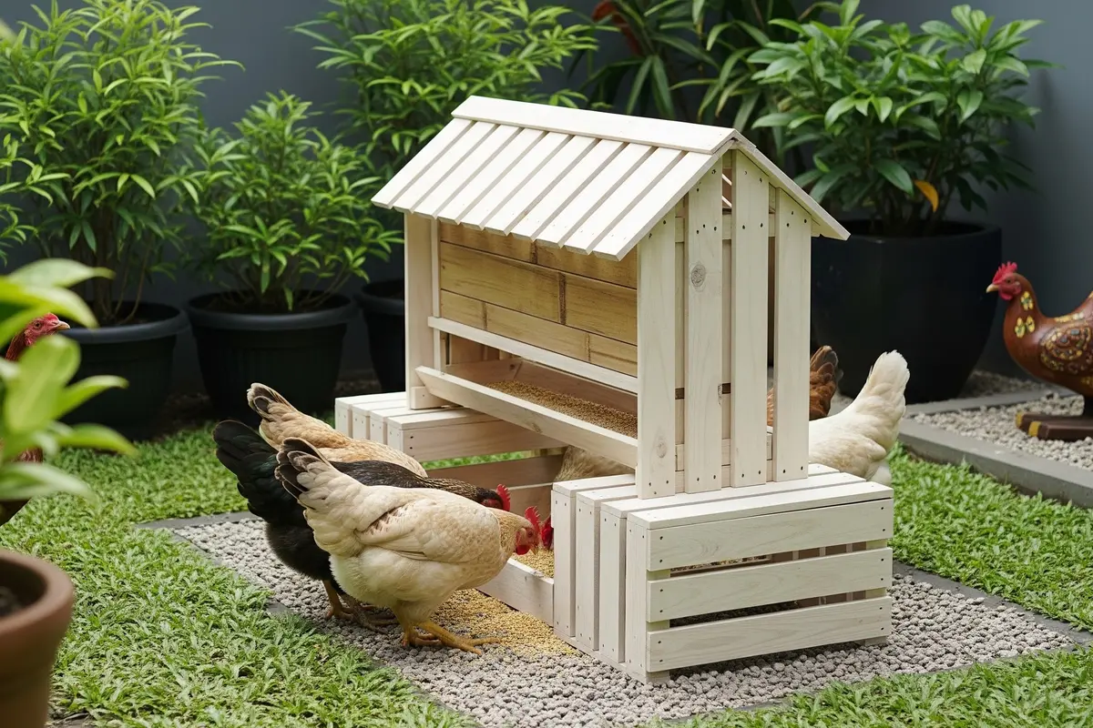 Cara Merakit Tempat Pakan Ayam Sistem Gravitasi Sederhana