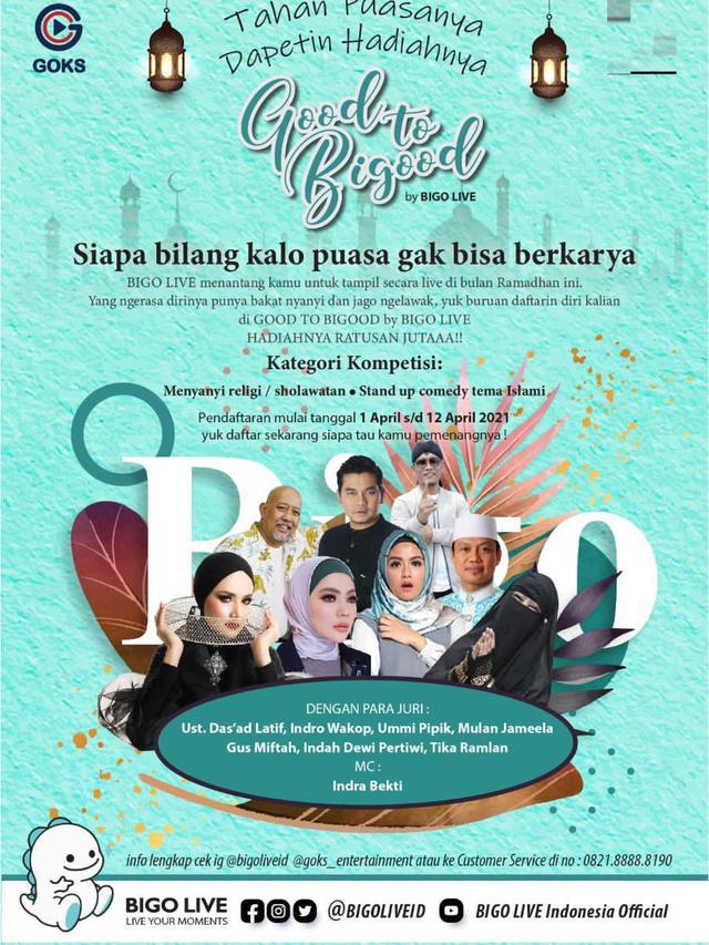 Kompetisi nyanyi dan stand up comedy baka digelar oleh Bigo Live