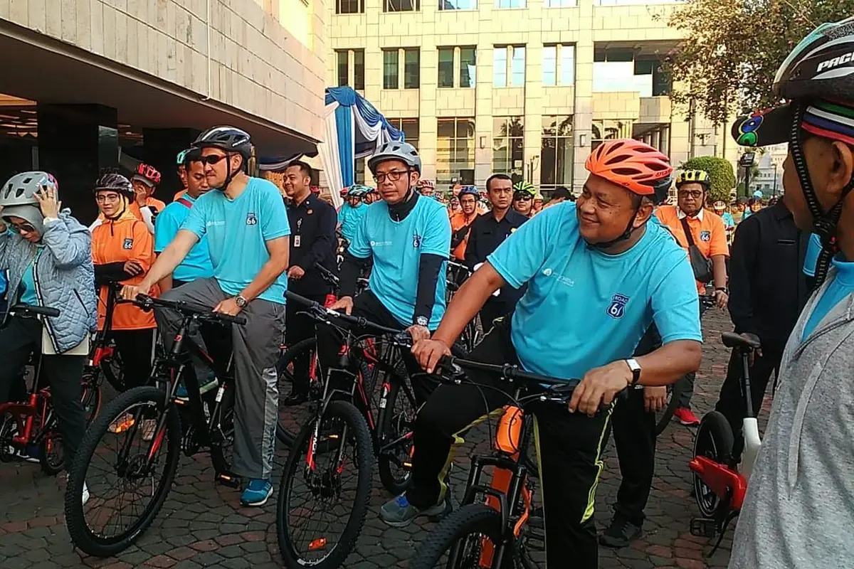Bank Indonesia (BI) menggelar acara puncak perayaan HUT BI ke-66 dengan mengadakan acara Gowes Transformasi Nusantara 2019.