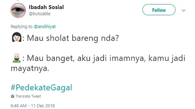 PDKT gagal ala warganet (foto: Twitter)