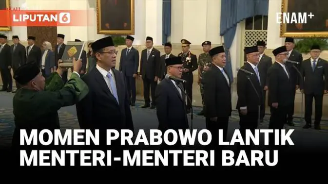 Momen Presiden Prabowo Lantik Menteri-Menteri Baru Usai Reshuffle Kabinet