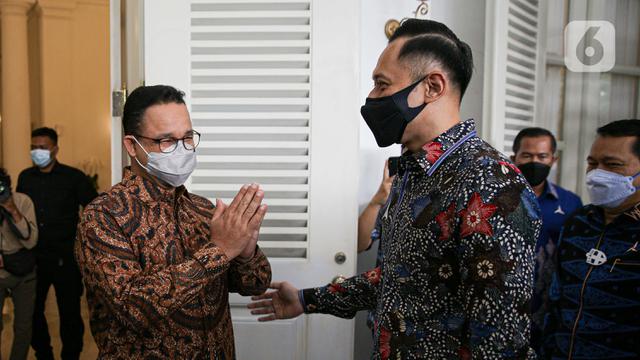 FOTO: Anies Baswedan Terima Kunjungan AHY di Balai Kota