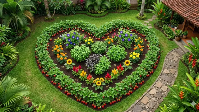 Desain Edible Landscape dengan Kombinasi Bunga dan Tanaman Pangan/Gemini