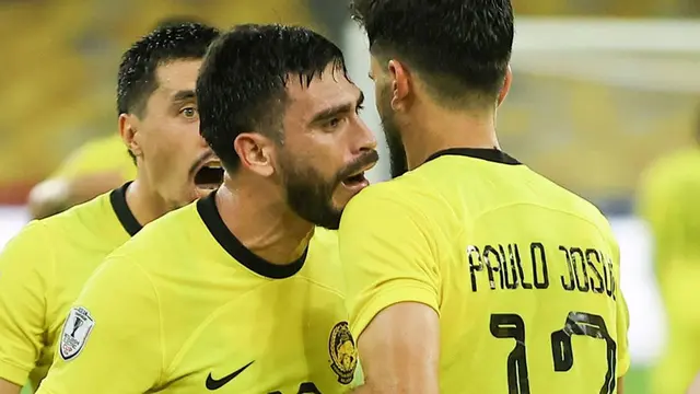 Pemain Timnas Malaysia merayakan gol ke gawang Timor  Leste pada laga Piala AFF 2024 (c) Ofisial X @FAM_Malaysia