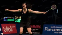 Selanjutnya pada babak perempat final Carolina Marin akan berhadapan dengan pebulutangkis andalan India, Saina Nehwal. (Bola.com/Vitalis Yogi Trisna)