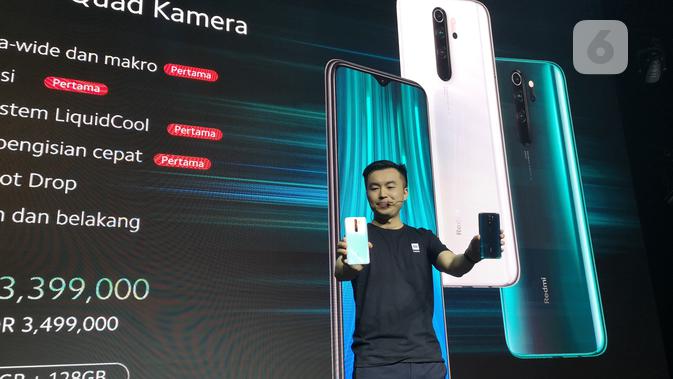 Country Director Xiaomi Indonesia Alvin Tse saat peluncuran Redmi Note 8 di Jakarta. Liputan6.com/Agustinus Mario Damar