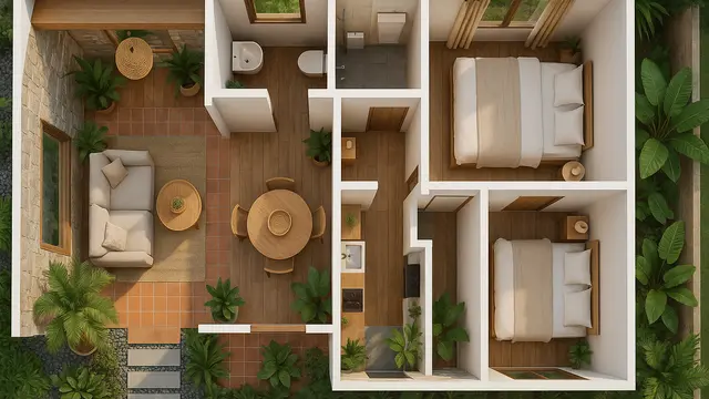 Tata Desain Rumah Tipe 36 yang Terlihat Luas dan Mewah (Foto: ChatGPT)