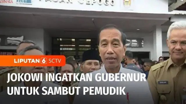 Jelang mudik Idul Fitri tahun 2023, Presiden Joko Widodo mengingatkan Gubernur yang daerahnya akan menjadi tujuan mudik untuk menyiapkan diri menyambut kedatangan para pemudik.