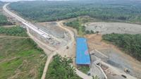 PT Hutama Karya Infrastruktur (HKI) melanjutkan konstruksi Jalan Tol Binjai-Pangkalan Brandan. (Foto: Hutama Karya)