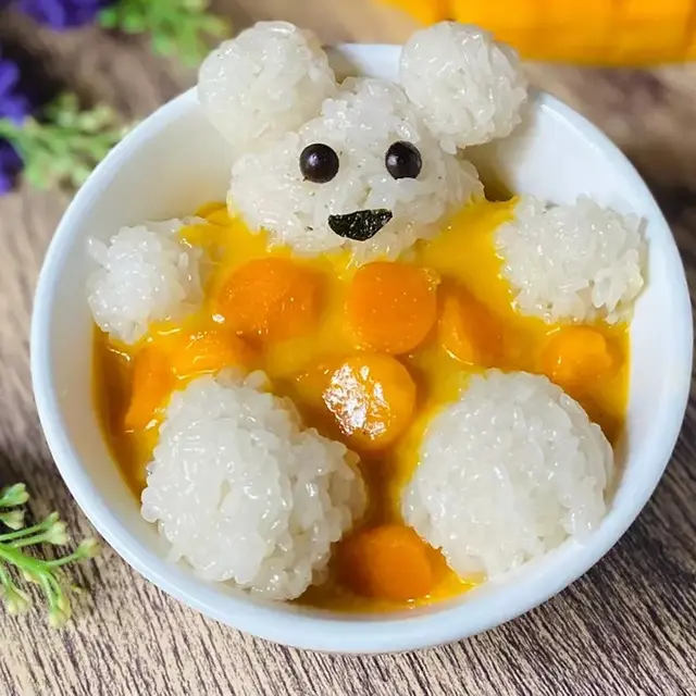 Resep mango sticky rice bento. (dok. Cookpad @taracukupsatu)
