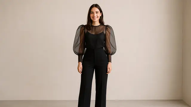 Model Blouse Lengan Gigot/Ilustrasi gambar oleh AI